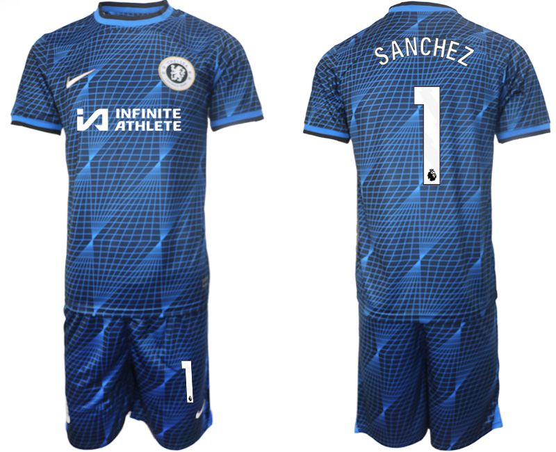 Men 2023-2024 Club Chelsea away blue #1 Soccer Jersey->chelsea jersey->Soccer Club Jersey